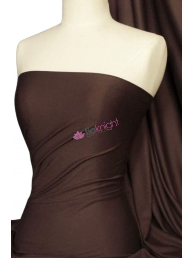 Single Jersey Knit 100% Light Cotton T-Shirt Fabric- Chocolate Brown Q1249 CHBR