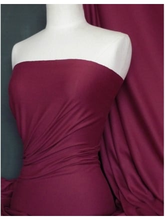 Single Jersey Knit 100% Light Cotton T-Shirt Fabric- Claret Q1249 CLT