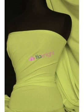 Single Jersey Knit 100% Light Cotton T-Shirt Fabric- Flo Lime Green Q1249 FLM