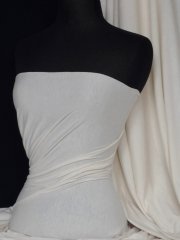 Single Jersey Knit 100% Light Cotton T-Shirt Fabric- Ivory Q1249 IV