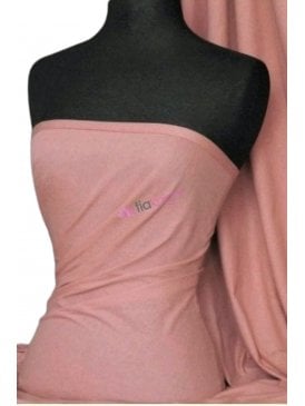 Single Jersey Knit 100% Light Cotton T-Shirt Fabric- Light Dusky Pink Q1249 LDPN
