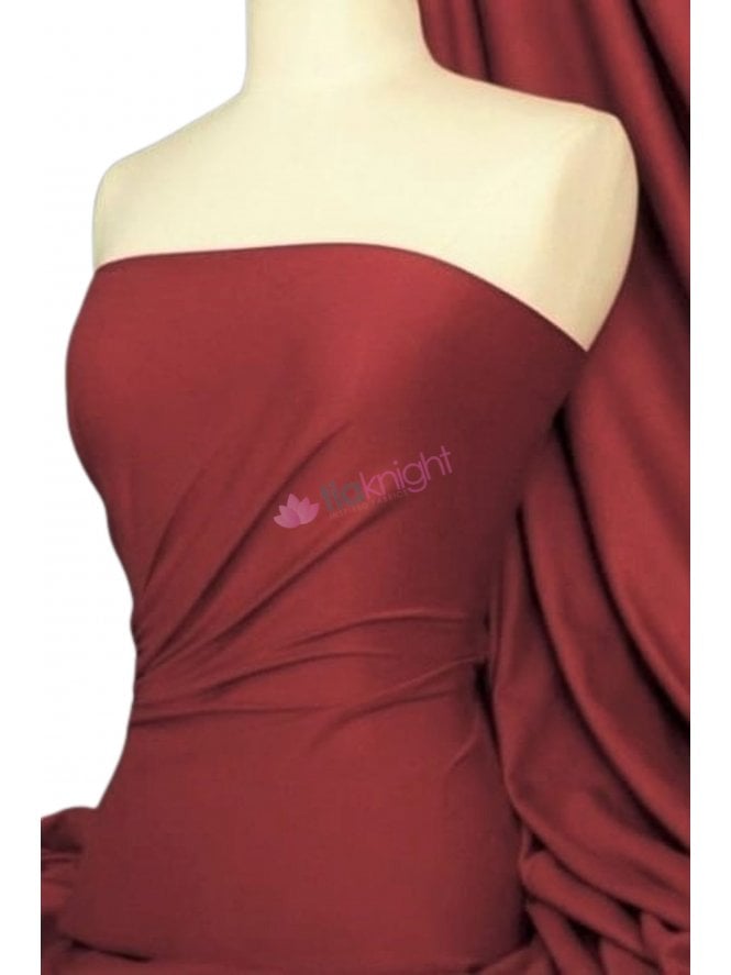 Single Jersey Knit 100% Light Cotton T-Shirt Fabric- Maroon Q1249 MRN