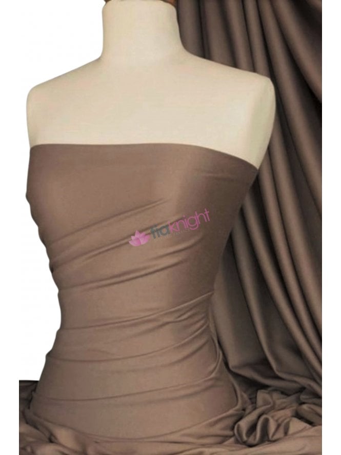 Single Jersey Knit 100% Light Cotton T-Shirt Fabric- Mocha Q1249 MCH