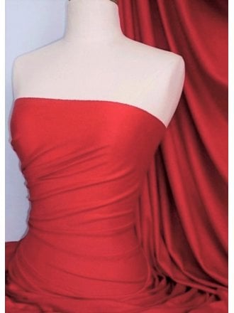 Single Jersey Knit 100% Light Cotton T-Shirt Fabric- Red Q1249 RD