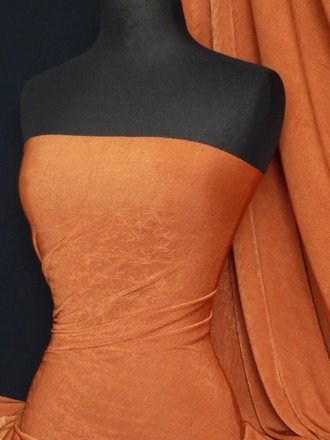 Slinky Stretch Jersey Fabric- Rust Q323 RST