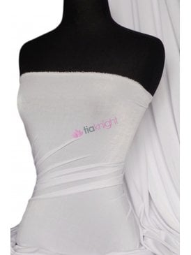 Slinky Stretch Jersey Fabric- White Q323 WHT