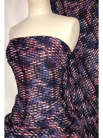Smooth Touch Woven Blouse/Dress Fabric- Alizé Navy/Red SMT31 NYMLT