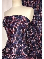 Smooth Touch Woven Blouse/Dress Fabric- Alizé Navy/Red SMT31 NYMLT