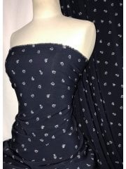 Smooth Touch Woven Blouse/Dress Fabric- Bellé Roses SMT33 NYWHT