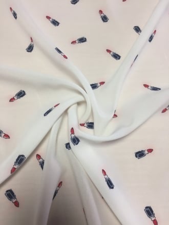 Smooth Touch Woven Stretch Fabric- Red Lipstick SMT1 IVRD