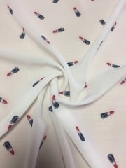 Smooth Touch Woven Stretch Fabric- Red Lipstick SMT1 IVRD