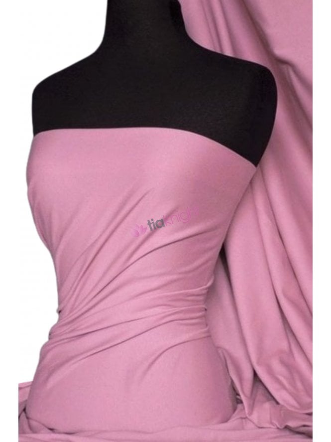 Soft Fine Rib 100% Cotton Knit Material- Baby Pink Q61 BPN