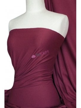 Soft Fine Rib 100% Cotton Knit Material- Berry Q61 BRY