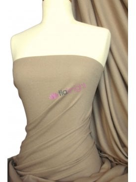 Soft Fine Rib 100% Cotton Knit Material- Biscuit Q61 BSC