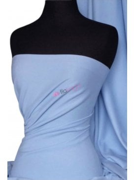Soft Fine Rib 100% Cotton Knit Material- Bluebell Q61 BLB