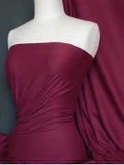 Soft Fine Rib 100% Cotton Knit Material - Claret Q61 CLT