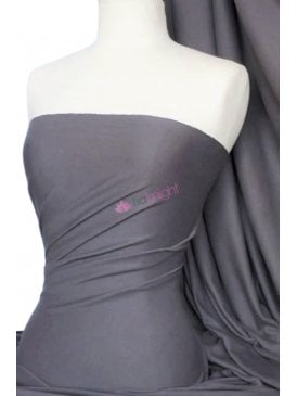 Soft Fine Rib 100% Cotton Knit Material- Dark Cloud Grey Q61 DCGR