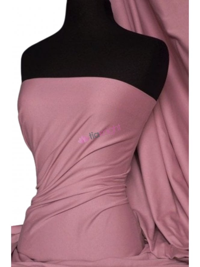 Soft Fine Rib 100% Cotton Knit Material- Dusk Rose Q61 DRS