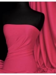 Soft Fine Rib 100% Cotton Knit Material - Hot Pink Q61 HPN