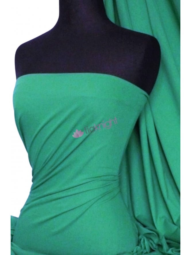 Soft Fine Rib 100% Cotton Knit Material - Jade Q61 JD