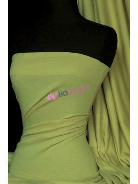 Soft Fine Rib 100% Cotton Knit Material- Kiwi Green Q61 KWI