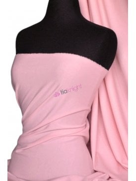 Soft Fine Rib 100% Cotton Knit Material- Milkshake Pink Q61 MKPN