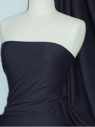 Soft Fine Rib 100% Cotton Knit Material- Navy Q61 NY