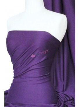 Soft Fine Rib 100% Cotton Knit Material- Purple Q61 PPL