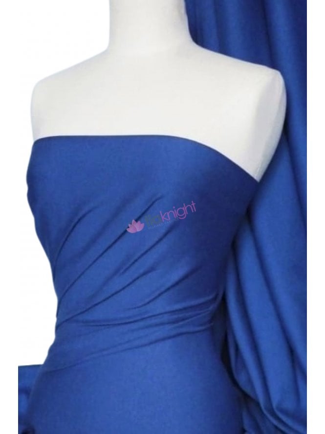 Soft Fine Rib 100% Cotton Knit Material- Royal Blue Q61 RBL
