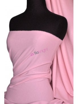 Soft Fine Rib 100% Cotton Knit Material - Taffy Pink Q61 TFPN