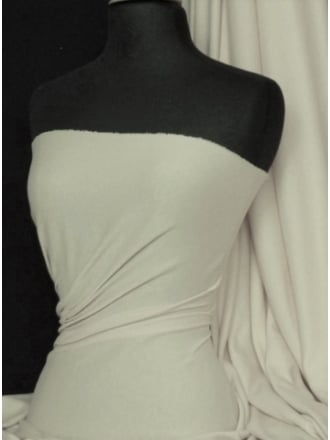 Soft Fine Rib (162 cms) Cotton Knit Material - Ivory SQ155 IV