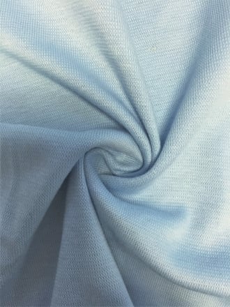 Soft Fine Rib (200 cms) Cotton Elastane 4 Way Stretch Material- Powder Blue SQ220 PBL