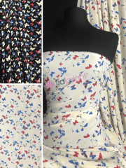 Soft Polyester Dress & Blouse Fabric- Butterflies Print POLY58