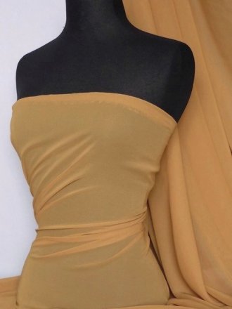 Soft Touch (112 cms) Sheer Chiffon Fabric- Butterscotch SQ30 BTSC