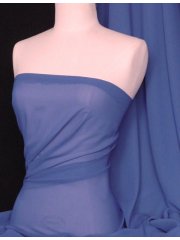 Soft Touch (112 cms) Sheer Chiffon Fabric- Periwinkle Blue SQ30 PWNK