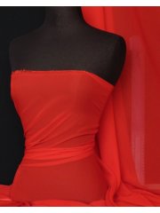 Soft Touch (112 cms) Sheer Chiffon Fabric- Red SQ30 RD