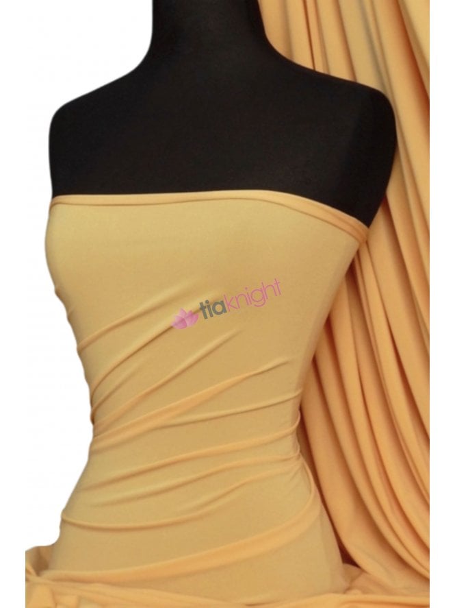 Soft Touch 4 Way Stretch Lycra Fabric- Mellow Yellow Q36 MYL