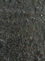 Soft Touch Sequins Stretch Fabric- Black Q1221 BK