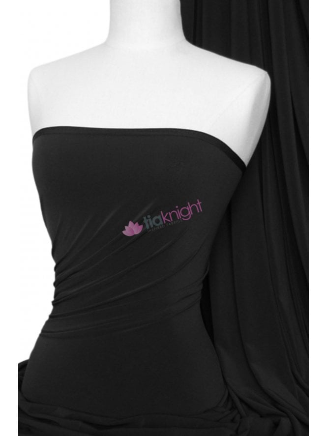 Soft Touch Stretchy Fabric- Black Q36 BK