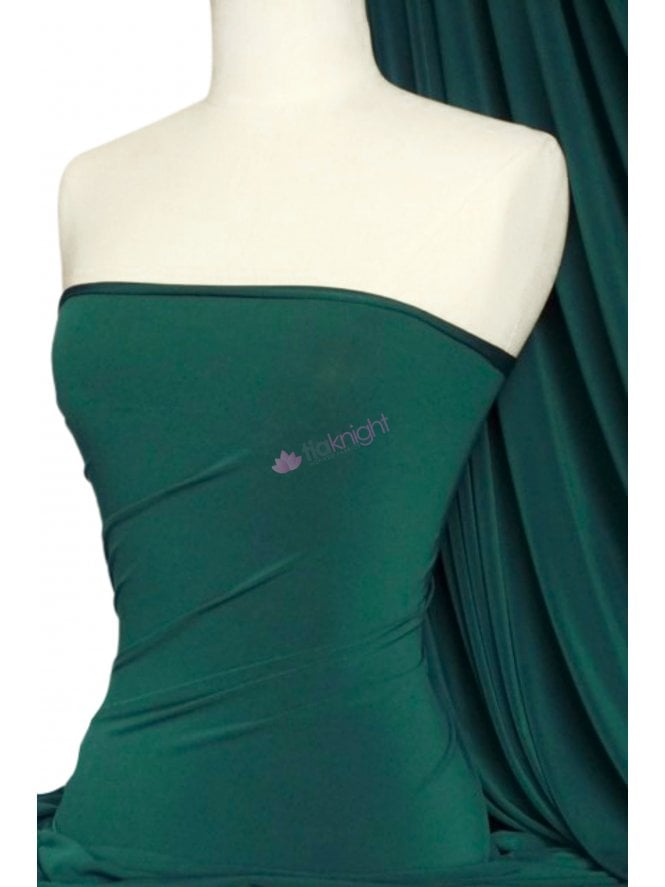 Soft Touch Stretchy Fabric- Bottle Green Q36 BTGR