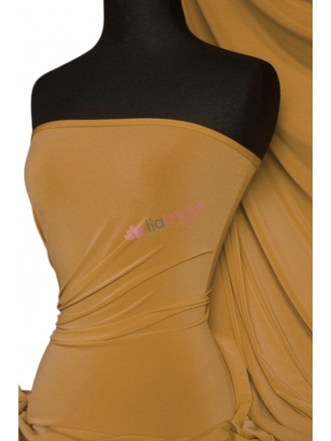 Soft Touch Stretchy Fabric- Dark Mustard Q36 DMST