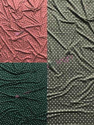 Soft Touch Stretchy Lycra Fabric- Polka Dots SQ702