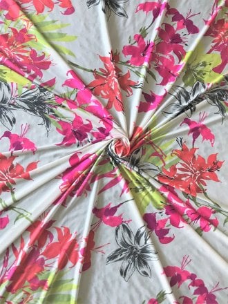 Soft Touch Stretchy Lycra- Tropical Serenity SQ548 IVMLT