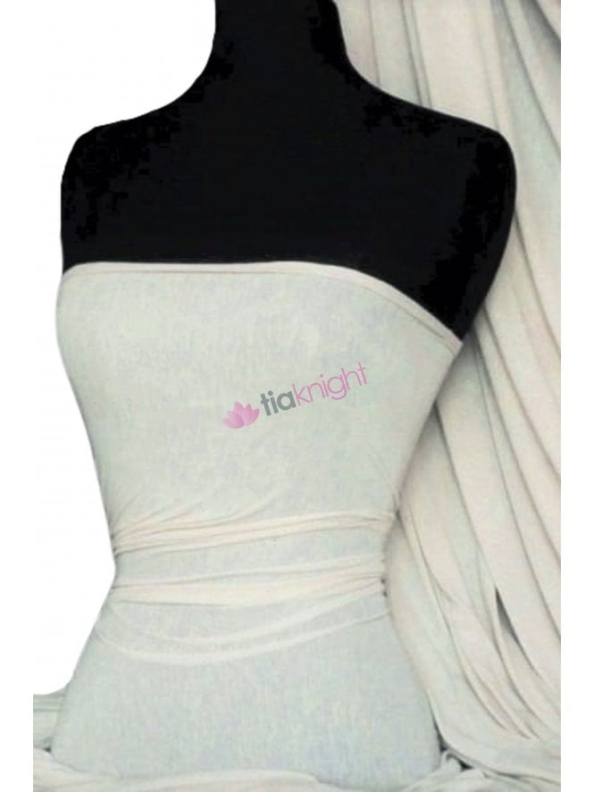 Spun Poly Viscose Light Weight Stretch Fabric- Ivory PVSC IV
