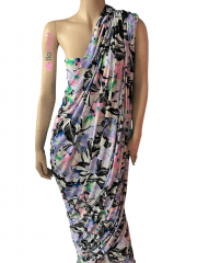 Spun Poly Viscose Stretch Fabric- Lilium Monochrome SQ625 IVMLT