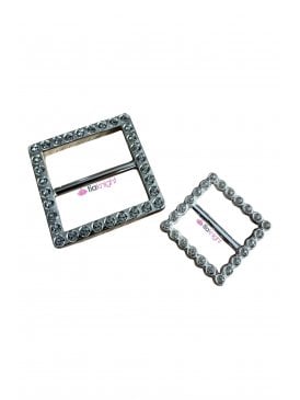 Square Belt Buckle Accessory- Silver EM366