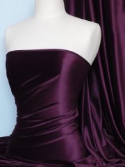 Steam Velvet Stretch Fabric- Aubergine SV157 AUB