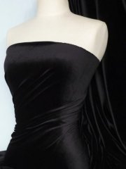 Steam Velvet Stretch Fabric- Black SV157 BK