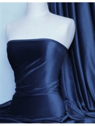 Steam Velvet Stretch Fabric- Navy Blue SV157 NYBL