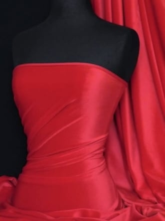 Steam Velvet Stretch Fabric- Tomato Red SV157 TMRD